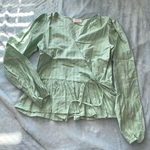 Pink lily mint blouse